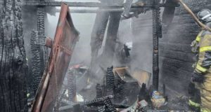 На улице Фурманова в Горно-Алтайске произошел пожар