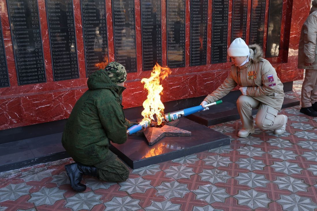 Вечный огонь в Майме подключили к природному газу