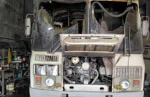 В Горно-Алтайске сгорел второй с начала месяца автобус В Горно-Алтайске сгорел автобус