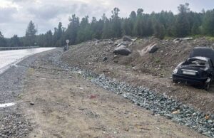 «Лада Приора» улетела в кювет в Улаганском районе, пострадал водитель «Лада Приора» улетела в кювет в Улаганском районе, пострадал водитель