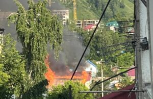 В Майме произошёл пожар в двухквартирном доме