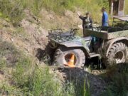 Квадроцикл сорвался в обрыв в Карыме, пострадали четыре человека Квадроцикл сорвался в обрыв в Карыме, пострадали четыре человека