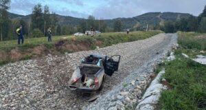 УАЗ слетел с дороги в Манжероке, пострадали семь человек