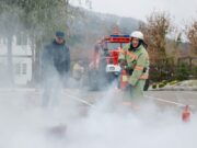 Добровольная пожарная команда курорта «Манжерок» провела учения с полной эвакуацией сотрудников