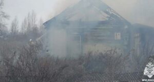 На пожаре в Чендеке пострадал один человек