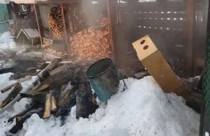 Причиной пожара в Турочаке стало ведро с золой