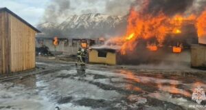 Крупный пожар произошел в Чемальском районе