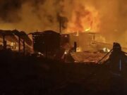 Крупный пожар произошел ночью в Чемале