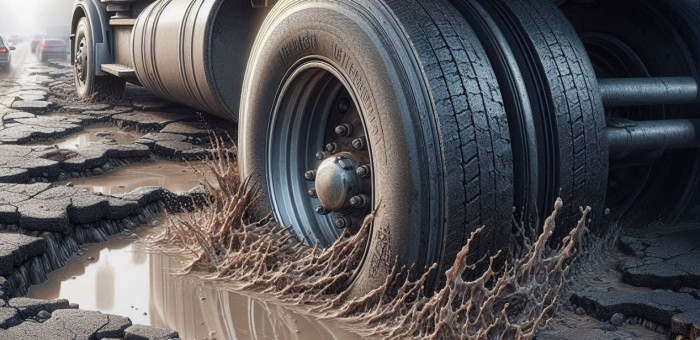 Возросший поток большегрузов разрушает дороги