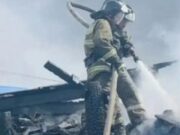 Крупный пожар в Шебалино: горели жилой дом, баня и хозпостройки