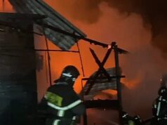 Ночью в Горно-Алтайске произошел крупный пожар
