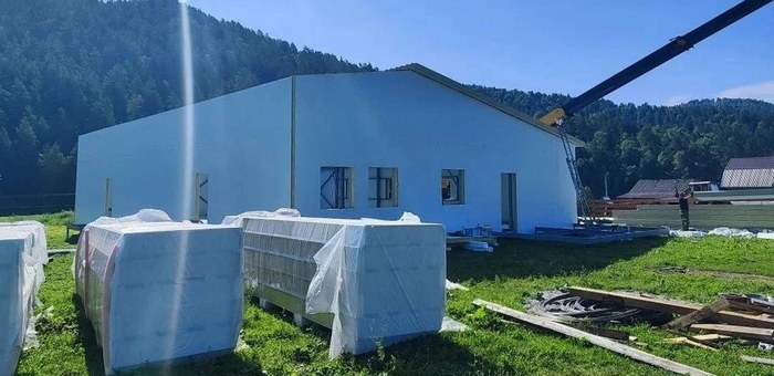Продолжается строительство модульного дома культуры в Бешпельтире